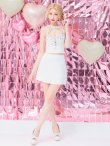 画像8: XSサイズあり【PURESS/ピュアレス】スパンコール/ ビジュー/ セパレート/ フレア/ ミニドレス/ キャバドレス[OF5] (8)