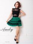 画像2: 【Andy ANDY Fashion Press 06 COLLECTION 07】レース/ ノースリーブ/プリーツ/ 切り替え/ タイト/ ミニドレス/ キャバドレス[OF05] (2)