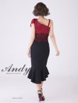 画像12: 【ANDY/アンディ】マーメイド/ショルダーリボン/ バイカラー/ ノースリーブ/ 裾フリル/ テールカット/ ミディアム丈/ キャバドレス[FB03] (12)