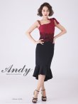 画像10: 【ANDY/アンディ】マーメイド/ショルダーリボン/ バイカラー/ ノースリーブ/ 裾フリル/ テールカット/ ミディアム丈/ キャバドレス[FB03] (10)