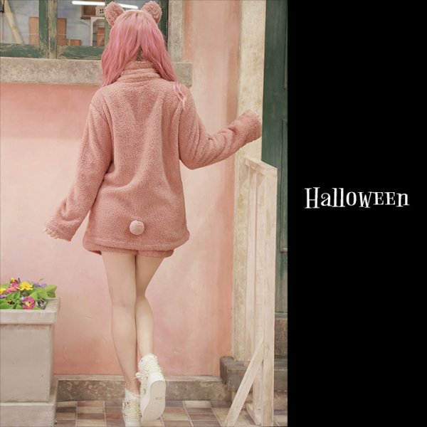 画像5: さくりなちゃんコラボふわもこベア【ハロウィンコスプレ4点セット】【Fサイズ/2カラー】[HC03] (5)
