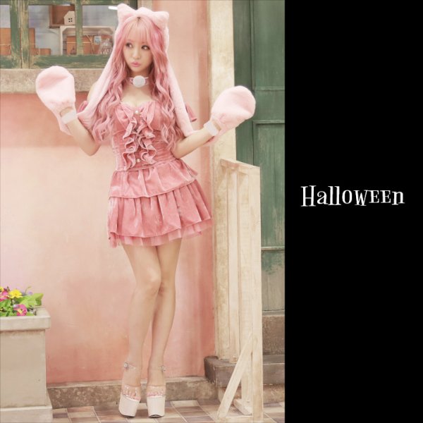画像3: さくりなちゃんコラボふわふわキャット【ハロウィンコスプレ5点セット】【S?Mサイズ/1カラー】[HC03] (3)