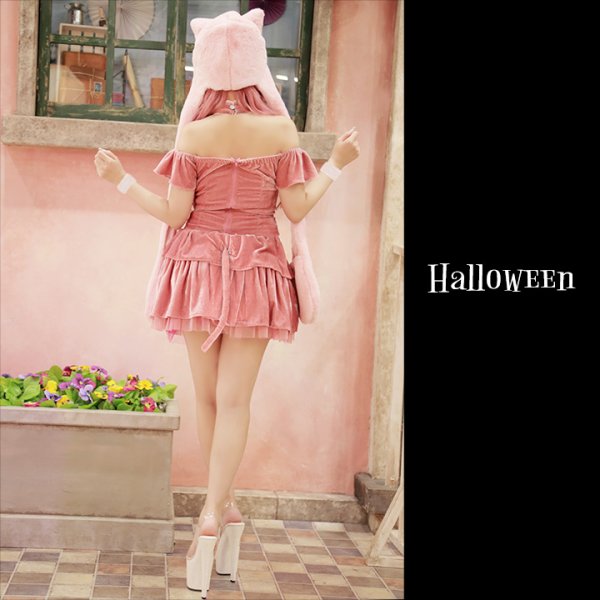 画像4: さくりなちゃんコラボふわふわキャット【ハロウィンコスプレ5点セット】【S?Mサイズ/1カラー】[HC03] (4)