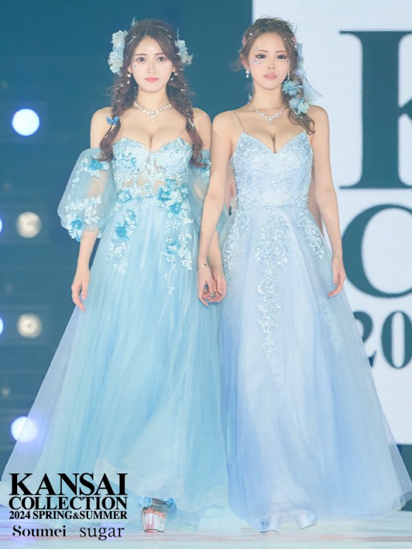 画像3: 【NENE/関西コレクション着用】【NENE/Lip line/リップライン】デザイン刺繍レース/ スピンドル/ キャミソール/ Aライン/ プリンセス/ フレア/ ロングドレス/ キャバドレス long[HC03] (3)