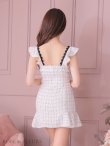画像4: 【XSサイズあり】【ROBE de FLEURS/ローブドフルール】セットアップ/チェックツイード/スカートパンツ/ミニドレス /キャバドレス[OF2] (4)