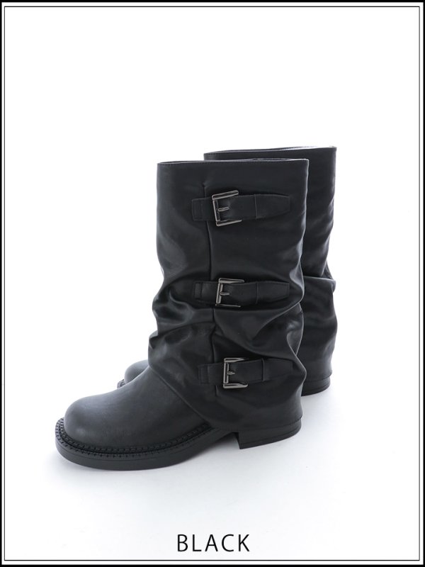 画像3: 合皮ベルトショートブーツ【35-39サイズ/2カラー】[OF02] 【YN】 (3)