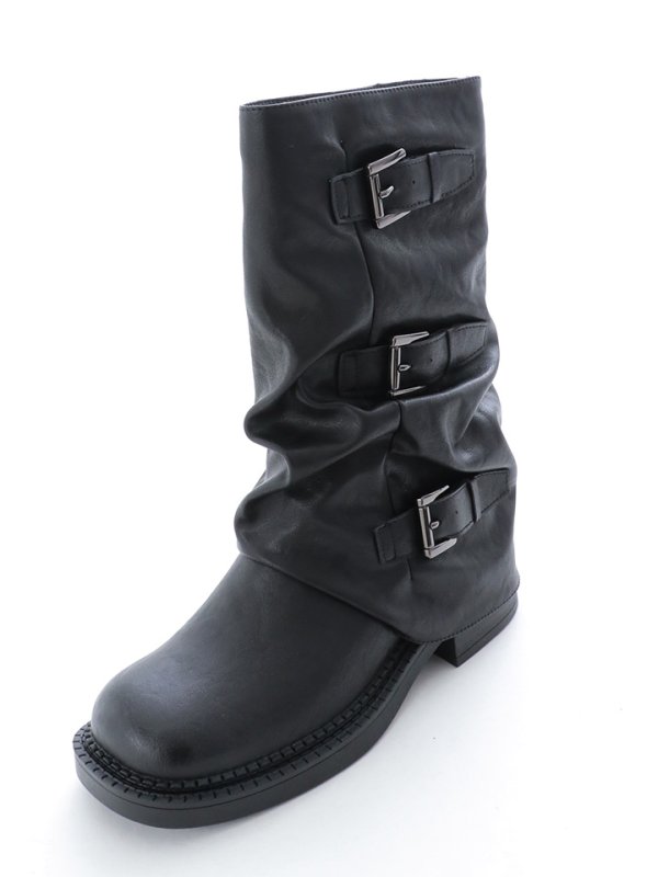 画像6: 合皮ベルトショートブーツ【35-39サイズ/2カラー】[OF02] 【YN】 (6)