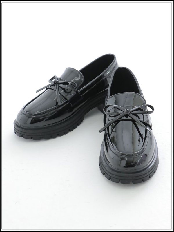 画像2: エナメルリボンパンプス【35-39サイズ/1カラー】[OF02]  (2)