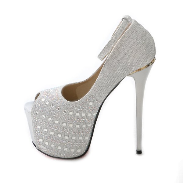 画像5: サンダル / 16cmヒール / 輝くビジューがぎっしり華やか優秀ストラップサンダル【35-38サイズ/3カラー】[OF02] (5)