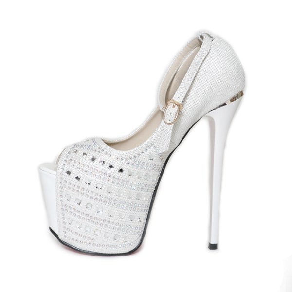 画像6: サンダル / 16cmヒール / 輝くビジューがぎっしり華やか優秀ストラップサンダル【35-38サイズ/3カラー】[OF02] (6)