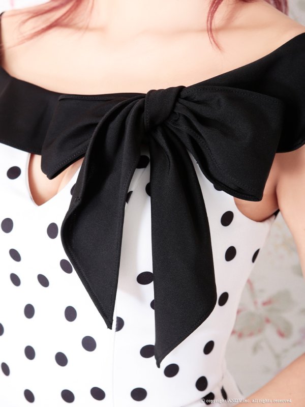 画像6: ANDY Fashion Press 04 掲載商品【an/アン】リボン/ 水玉/タイト/ セットアップ/ ミニドレス/ キャバドレス[OF05] (6)