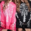 画像4: 【値下げ！】【ハロウィン】スカルプリントパーカーコスプレ【S-XLサイズ/2カラー】(7108sockSB B-W/ STEE06 B) [YMT] (4)