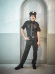 画像5: 【即日発送】【ハロウィン】 メンズブラックポリス【コスプレ5点セット】【M-XLサイズ】[YMT-Bsv] (5)