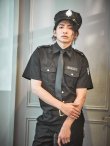 画像12: 【即日発送】【ハロウィン】 メンズブラックポリス【コスプレ5点セット】【M-XLサイズ】[YMT-Bsv] (12)