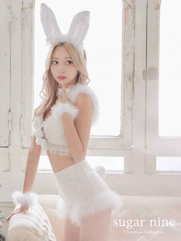 画像2: 【ノベルティ対象】【即日発送】セットアップバニーサンタ【sugar nine サンタコス 8点セット】【S-Lサイズ/2カラー】[YMT] (2)