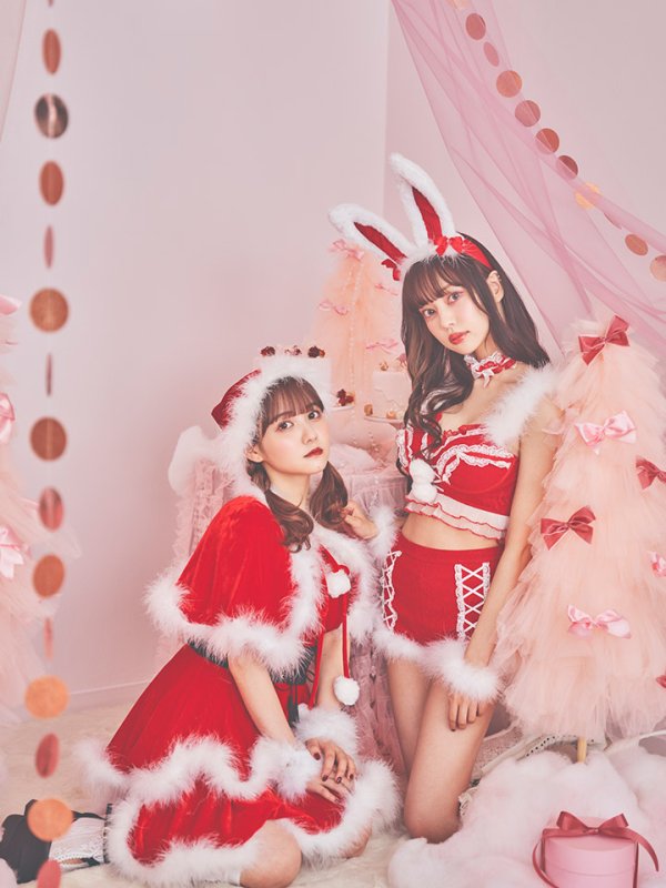 画像12: 【即日発送】セットアップバニーサンタ【sugar nine サンタコス 8点セット】【S-Lサイズ/2カラー】[OF04] (12)