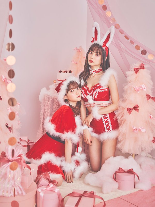 画像14: 【即日発送】セットアップバニーサンタ【sugar nine サンタコス 8点セット】【S-Lサイズ/2カラー】[OF04] (14)