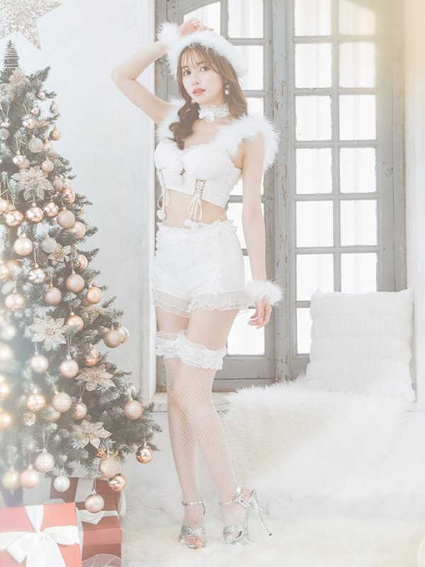 画像5: SALE!【sugar nine×マリームーンコラボ】【S-Mサイズ/3カラー】セットアップレースサンタコスプレ[YMT] (5)