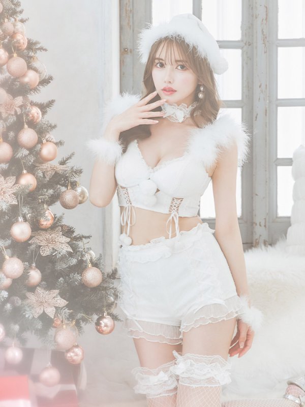画像6: SALE!【sugar nine×マリームーンコラボ】【S-Mサイズ/3カラー】セットアップレースサンタコスプレ[YMT] (6)