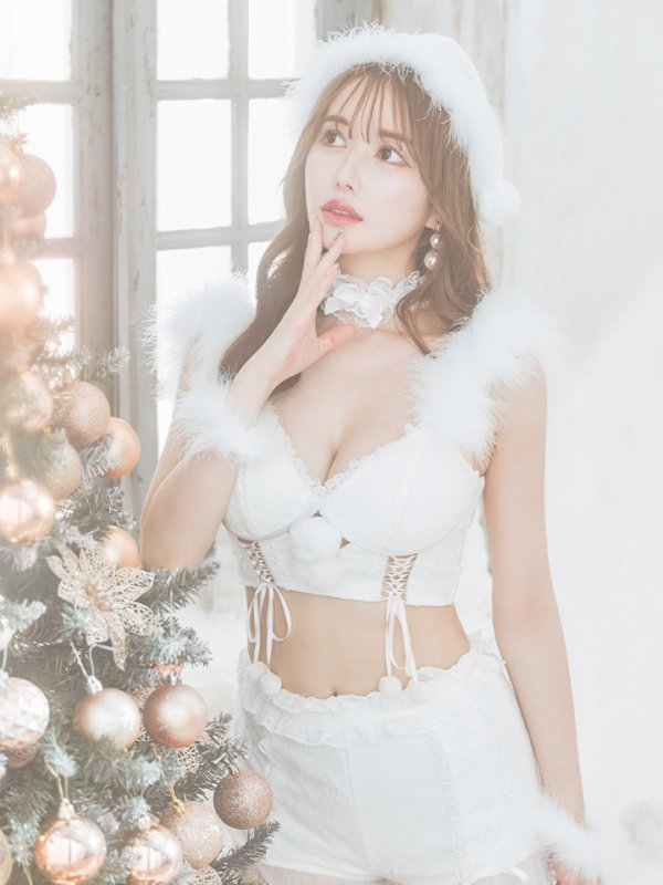 画像15: SALE!【sugar nine×マリームーンコラボ】【S-Mサイズ/3カラー】セットアップレースサンタコスプレ[YMT] (15)