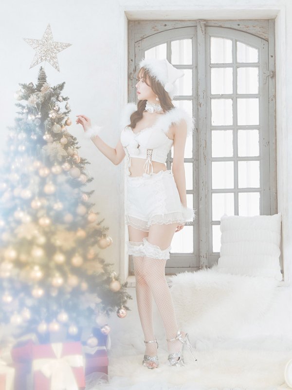 画像16: SALE!【sugar nine×マリームーンコラボ】【S-Mサイズ/3カラー】セットアップレースサンタコスプレ[YMT] (16)