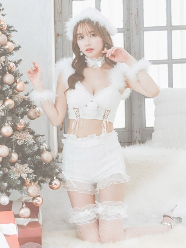 画像7: SALE!【sugar nine×マリームーンコラボ】【S-Mサイズ/3カラー】セットアップレースサンタコスプレ[YMT] (7)