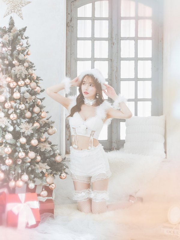 画像8: SALE!【sugar nine×マリームーンコラボ】【S-Mサイズ/3カラー】セットアップレースサンタコスプレ[YMT] (8)