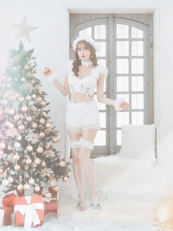 画像9: SALE!【sugar nine×マリームーンコラボ】【S-Mサイズ/3カラー】セットアップレースサンタコスプレ[YMT] (9)