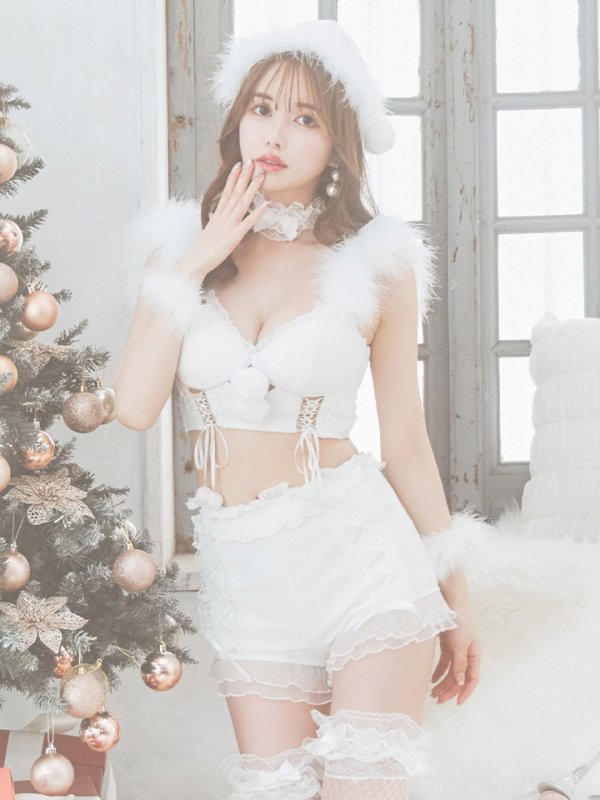 画像12: SALE!【sugar nine×マリームーンコラボ】【S-Mサイズ/3カラー】セットアップレースサンタコスプレ[YMT] (12)