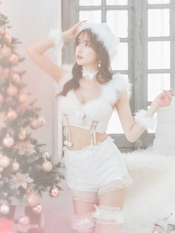 画像13: SALE!【sugar nine×マリームーンコラボ】【S-Mサイズ/3カラー】セットアップレースサンタコスプレ[YMT] (13)