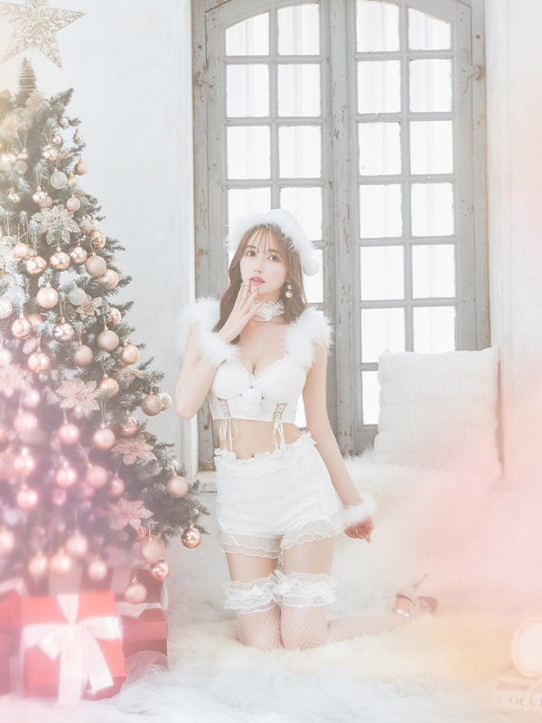 画像14: SALE!【sugar nine×マリームーンコラボ】【S-Mサイズ/3カラー】セットアップレースサンタコスプレ[YMT] (14)