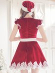 画像6: 【sugar nine サンタコス 5点セット】【S-XLサイズ/2カラー】フレアスリーブ刺繍レースフレアサンタ[YMT] (6)