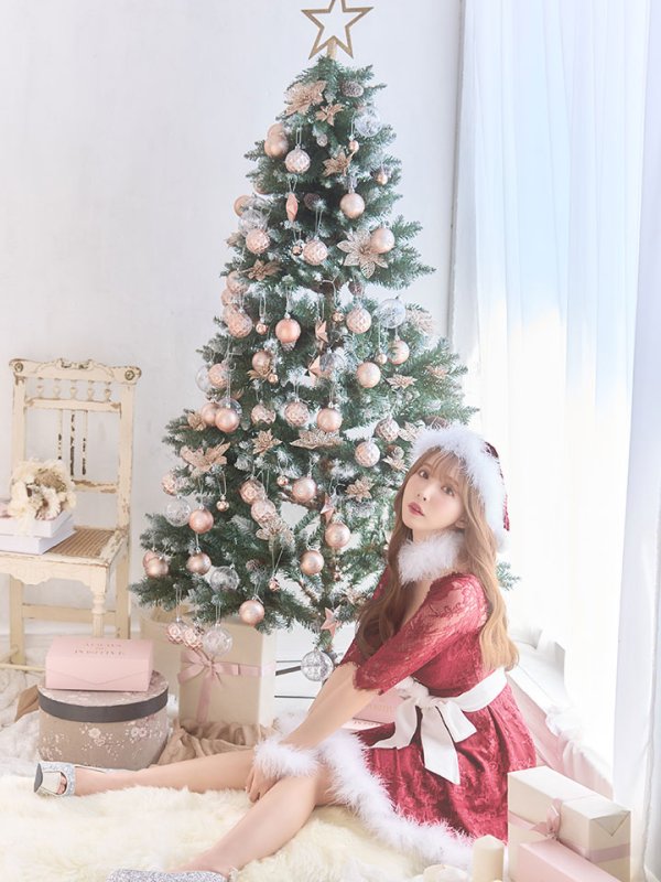 画像7: 【sugar nine サンタコス 6点セット】【S-XLサイズ/1カラー】総レースフレアサンタ[HC03] (7)