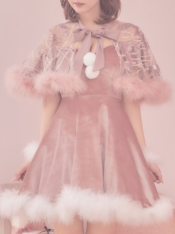 画像7: 【ノベルティ対象】【即日発送】【sugar nine サンタコス 5点セット】【S-XLサイズ/3カラー】ポンチョ付きフレアサンタコスプレ[YMT] (7)