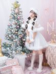 画像6: 【即日発送】【サンタコス 5点セット】【S-XLサイズ/3カラー】ポンチョ付きフレアサンタコスプレ[YMT] (6)