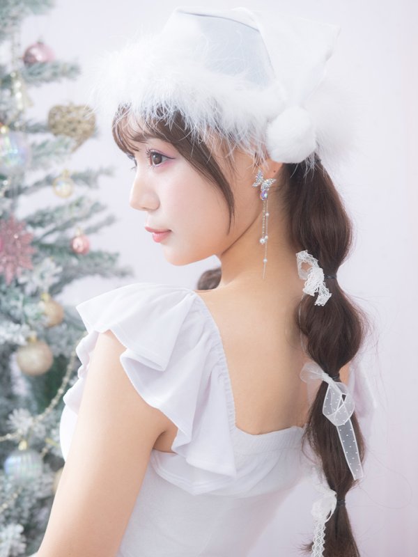 画像12: 【即日発送】【サンタコス 5点セット】【S-XLサイズ/3カラー】ポンチョ付きフレアサンタコスプレ[OF04] (12)