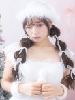 画像13: 【即日発送】【サンタコス 5点セット】【S-XLサイズ/3カラー】ポンチョ付きフレアサンタコスプレ[YMT] (13)