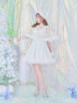 画像7: 【即日発送】【サンタコス 5点セット】【S-XLサイズ/3カラー】ポンチョ付きフレアサンタコスプレ[YMT] (7)