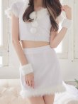 画像4: 【即日発送！】【XS-XLサイズ/3カラー】セットアップベロアホワイトバニーサンタコスプレ[YMT] (4)