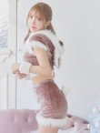 画像7: 【即日発送！】【XS-XLサイズ/3カラー】ベロアフードバニーセットアップサンタコスプレ[YMT] (7)