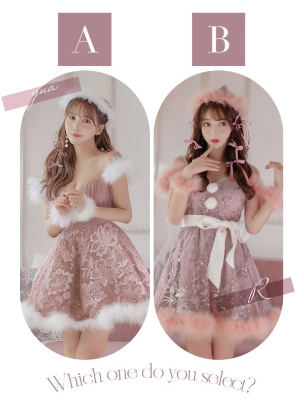 画像5: SALE!ファーショルダー/ スパンコール/ 刺繍フレアサンタ【S-XLサイズ/2カラー】[YMT] (5)