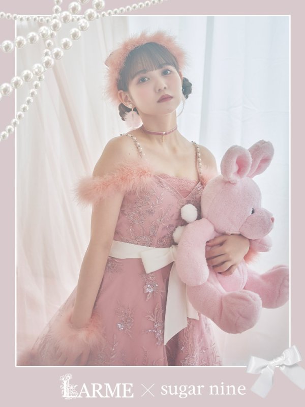 画像1: SALE!ファーショルダー/ スパンコール刺繍フレアサンタ【sugar nine サンタコス 5点セット】【S-XLサイズ/2カラー】[YMT] (1)