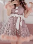画像4: SALE!ファーショルダー/ スパンコール刺繍フレアサンタ【sugar nine サンタコス 5点セット】【S-XLサイズ/2カラー】[YMT] (4)