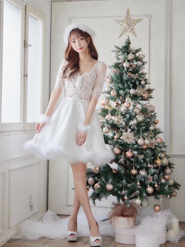 画像5: SALE!刺繍レースフレアサンタ【sugar nine サンタコス 4点セット】【S-Lサイズ/2カラー】[YMT] (5)