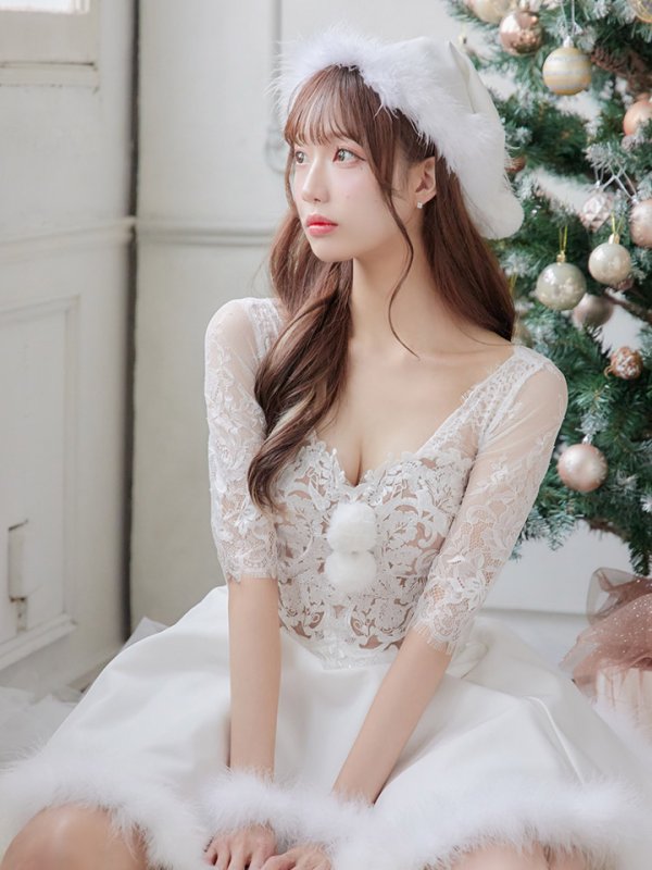 画像9: SALE!刺繍レースフレアサンタ【sugar nine サンタコス 4点セット】【S-Lサイズ/2カラー】[YMT] (9)