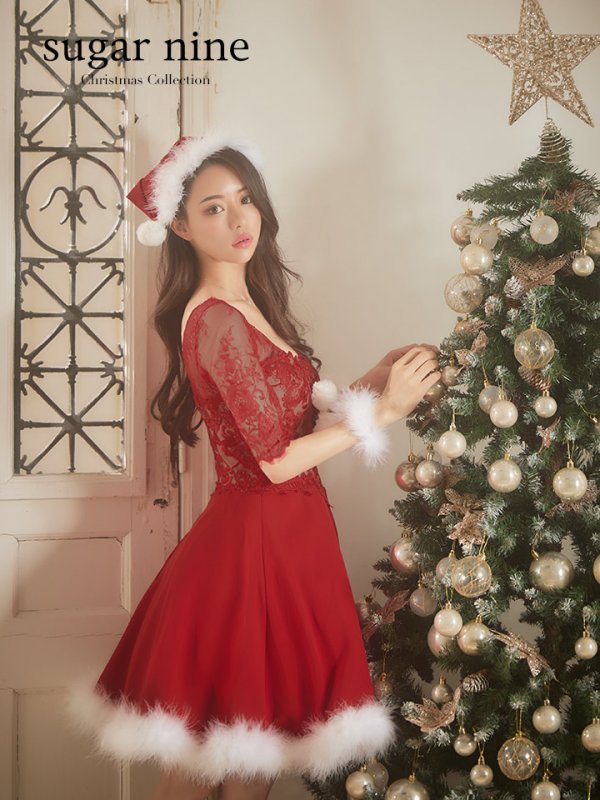 画像11: SALE!刺繍レースフレアサンタ【sugar nine サンタコス 4点セット】【S-Lサイズ/2カラー】[YMT] (11)