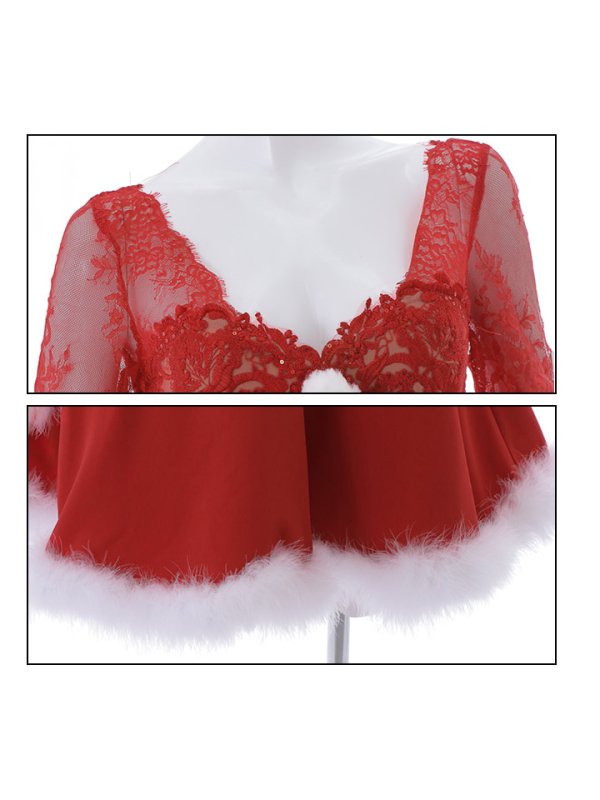 画像28: SALE!刺繍レースフレアサンタ【sugar nine サンタコス 4点セット】【S-Lサイズ/2カラー】[YMT] (28)