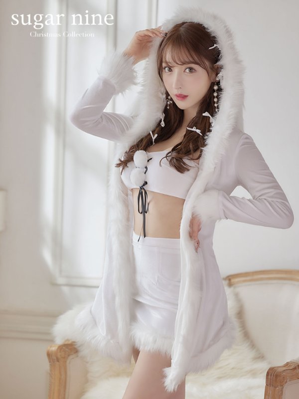 画像3: SALE!フードバニーセクシーセットアップサンタ【sugar nine サンタコス 7点セット】【S-Mサイズ/2カラー】[OF04] (3)