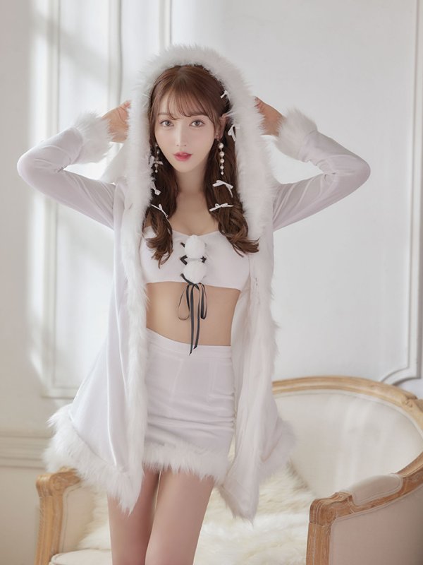 画像10: SALE!フードバニーセクシーセットアップサンタ【sugar nine サンタコス 7点セット】【S-Mサイズ/2カラー】[OF04] (10)