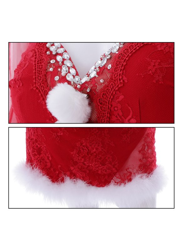 画像28: SALE!総レースチュールロングスリーブサンタ【sugar nine サンタコス 3点セット】【S-Lサイズ/1カラー】[YMT] (28)